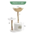 thumbnail image 2 of Bingirl Luxury 46in Modern Cat Tree for Large Cats: Wood Tower with Scratching Posts & Flower Platforms - Perfect Gift for Cat Lovers, 2 of 7