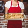 thumbnail image 5 of Yayeee Double Oven Mitt Kitchen Heat Resistant Baking 35" x7" Quilted Glove, Beige Strawberry, 5 of 6