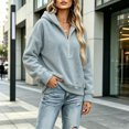 thumbnail image 3 of Asgosdo Womens Oversized Sweatshirts Fleeze Fleece Long Sleeve Half Zip Fall Hoodies Winter Casual Warm Outfits, 3 of 6