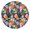 Pioneer Flower Floral-2, variant on Pioneer Flower Floral Print Pattern Round Fitted Tablecloth with Elastic Edge,Dining Table Cover Waterproof,Outdoor Round Tablecloth for Camping,Dining,Indoor and Outdoor