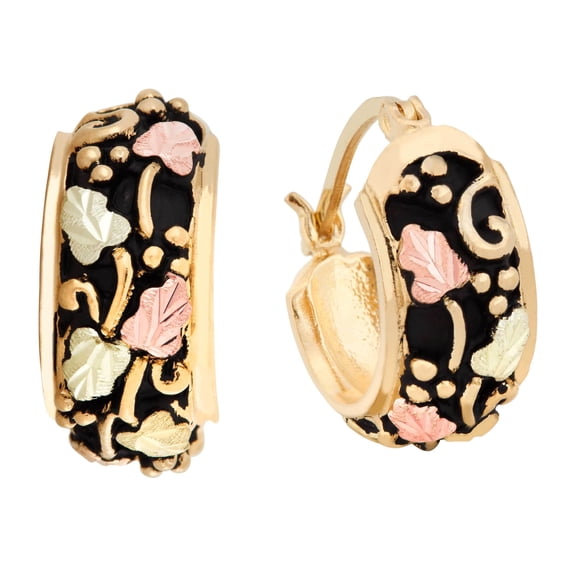 Black Hills Gold Hoop Earrings