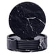 thumbnail image 1 of Posavasos de mármol para bebidas a prueba de arañazos, 6 piezas, posavasos para tazas de té, almohadilla de mármol grano de mármol negro, 1 of 7