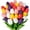 Mix Color2, variant on 20pcs Black Artificial Tulip Flowers, Real Touch Fake Flowers Bulk for Mothers Day Home Office Centerpiece Indoor Outdoors Spring Easter Decorations
