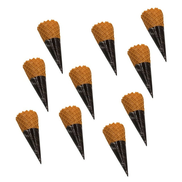 20Pcs Simulation Crème Glacée Empilable Réaliste PVC DIY Embellissements Miniature Crème Glacée Cône Partie Favorise