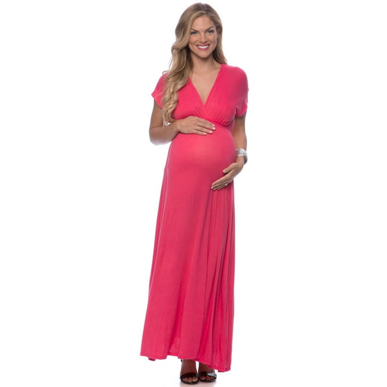 Women s Faux Wrap Maxi Maternity Dress