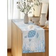 thumbnail image 2 of Sea Turtles Stars Jellyfish Table Runner 13x70in Non-Slip Cotton Linen Table Runners, Retro Marine Life Dresser Scarves TableRunner for Dinner Kitchen Dining Wedding Party, 2 of 9