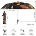 thumbnail image 3 of FORMRS Travel Umbrella Folding Auto Open Close Windproof Rain UV Protection, Black Fish Pattern, 3 of 8