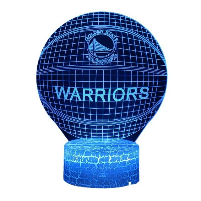 Luz nocturna LED 3D que cambia de color Basketball Warriors