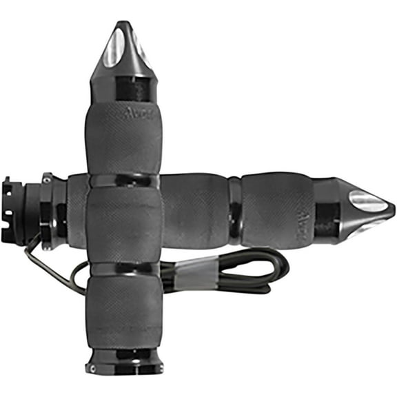 Avon Grips IN-S-AIR-90ASH Air Cushioned Heated Grips - Spike - Black Anodized (Anodized Black)