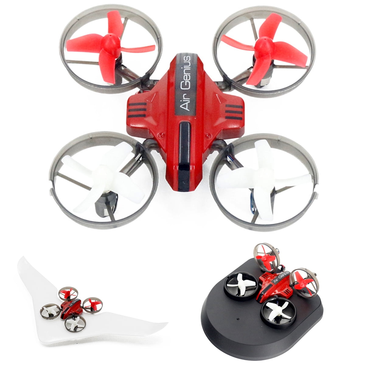 3 In 1 2 4g Diy Rc Drone Glider Hovercraft Rc Quadcopter Kid Toys Walmart Com Walmart Com