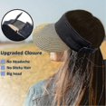 thumbnail image 4 of Straw Hat Sun Visor Hat Wide Brim Summer Uv Protection Beach Cap Foldable Korean Style Multi-color Optional, 4 of 5