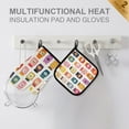 thumbnail image 4 of Yayeee Oven Mitts and Pot Holder Set of 2 Heat Resistant Kitchen Gloves Baking Hot Pad, Orange Jar, 4 of 5
