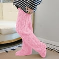 thumbnail image 2 of Compression Socks, Winter Warm Socking Leg Cover Home Knee Socks Thick Woolen Pants Leg Warmers Fashion Soft Stretch Socking, Socks(Pink,One Size), 2 of 4