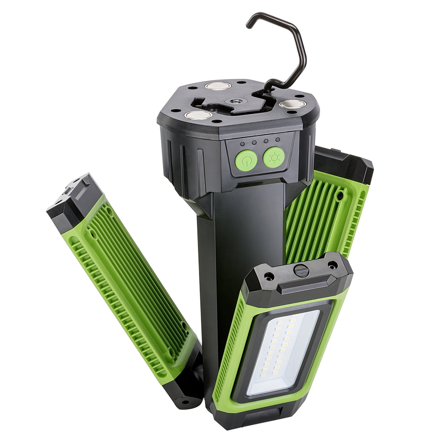 PowerSmith LED 4,500-Lumen Rechargeable 3-Head Portable Work Light with Detachable Aluminum Tripod, USB Power Option for 1,500-Lumen Continuous Use