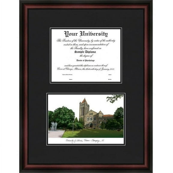 University of Illinois, Urbana - Champaign 8.5" x 11" Diplomate Diploma Frame