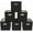 Black grid, variant on Yunkeeeper storage bins Cubes, Fabric Cube Organizer with Handle, Foldable Cube Bins for Cloth or Accessary Storage, 11x11x11, Set of 3,(Gray)