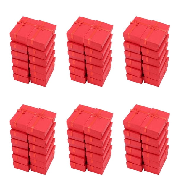 72Pcs Cajas de Regalo de Joyería de Papel para Exhibir Anillos de Joyería, Relojes Pequeños, Collares, Pendientes, Caja de Embalaje de Regalo de Pulsera (Color de Mezcla)
