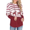 thumbnail image 1 of Women Striped Sweatshirts Hoodies Block Long Sleeve Pullover Sweatshirts Drawstring Loose Tops Fall Winter, 1 of 6