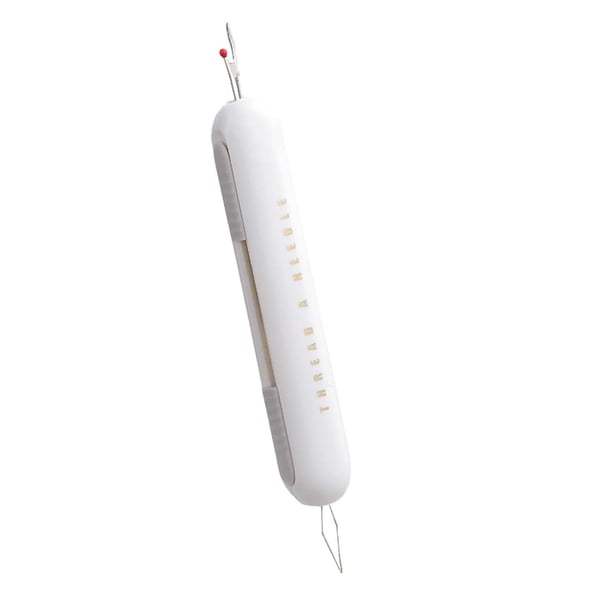 Enhebrador de costura 2 en 1, removedor de hilo de costura, descosedor, herramienta auxiliar de enhebrador fácil y duradero para manualidades DIY, Gris claro
