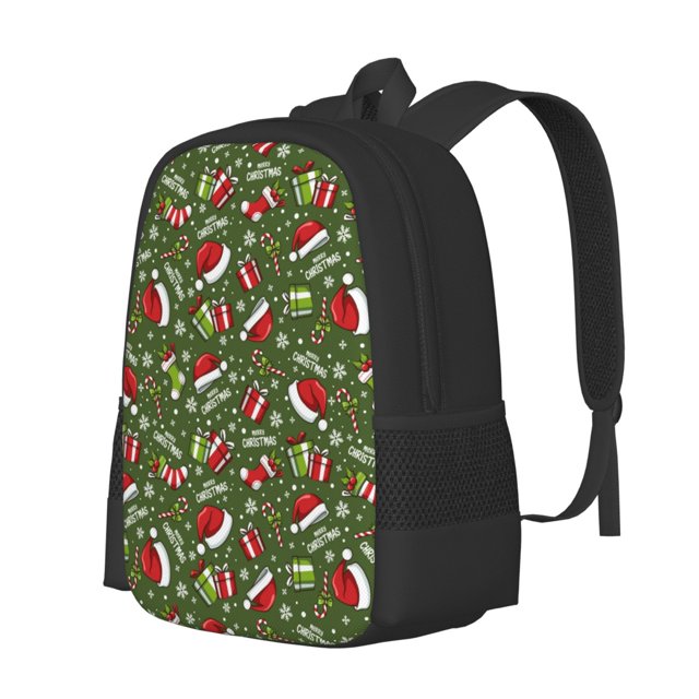 Easygdp Christmas Hat sock Mochila de Gran Capacidad Minimalista Ideal para Escuela, Viajes y Uso Diario