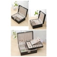 thumbnail image 4 of Caja de almacenamiento de múltiples capas Compartimentos extraíbles multifuncionales Estuche de soporte de exhibición con cerradura de tercio Sunnimix Caja de almacenamiento de joyas, 4 of 8