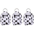 thumbnail image 1 of 3pcs Sanitizer Bottle Keychain Pendant Cow Sanitizer Bottle Protective Cover, 1 of 8