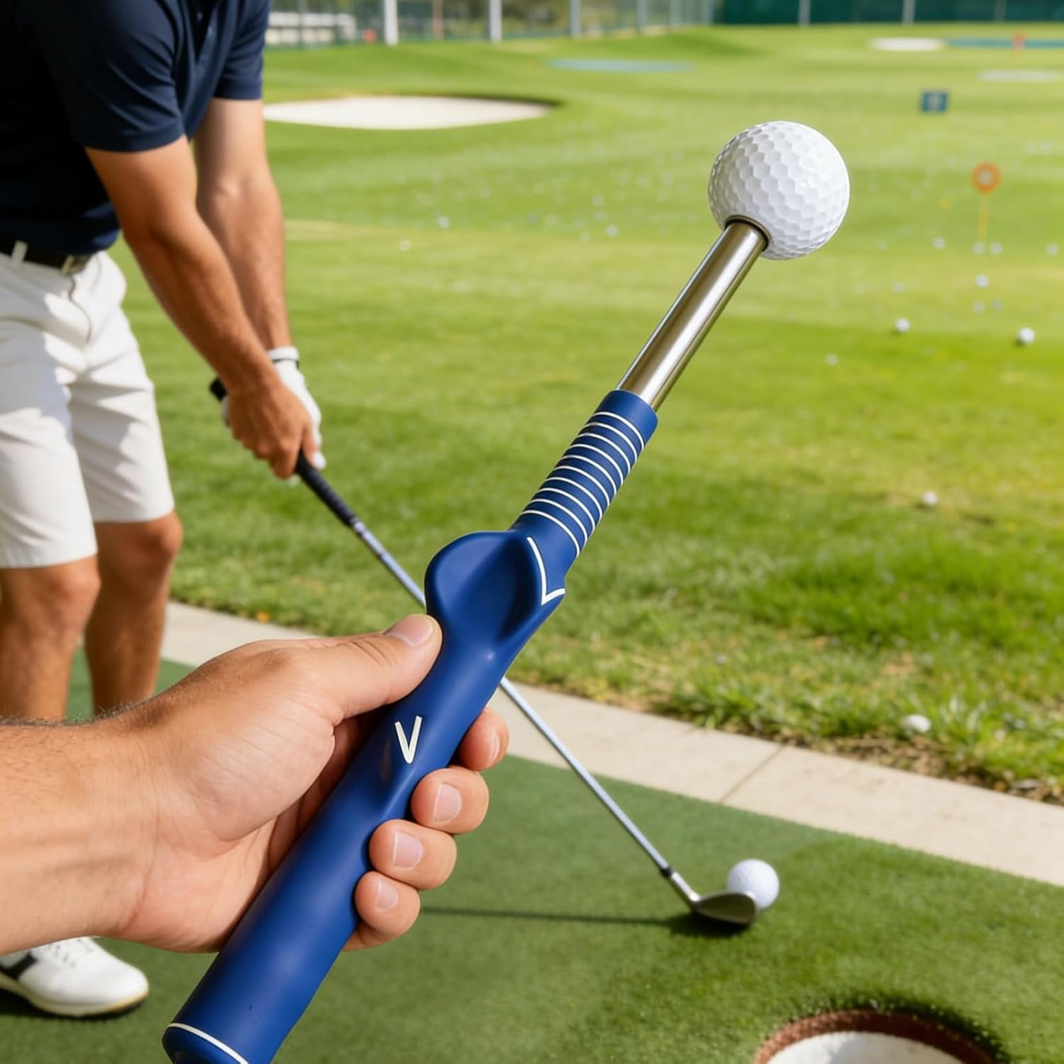 Molded Golf Grip Trainer In Telescopic Design For Beginners And Experts(Right Hand)