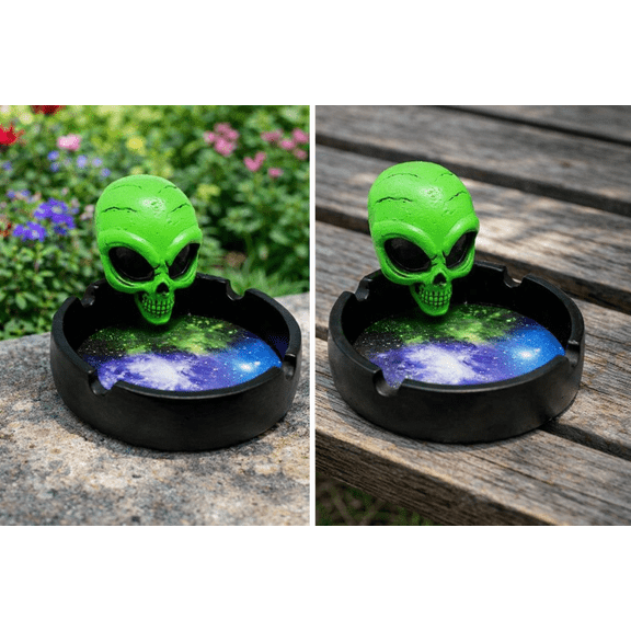 Fantasy Gifts Astral Alien Smoke Session Ashtray - 4"