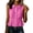 Hot Pink #55, variant on Women's Cotton Linen Tank Tops Sleeveless Peter Pan Collar Peplum Shirts Button Up Casual Flared Hem Cute Blouses Purple M