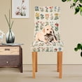 thumbnail image 4 of Yayeee 4 Pack Dining Chair Covers Stretch Parson Chairs Slipcovers Seat Protector, Red Floral, 4 of 6