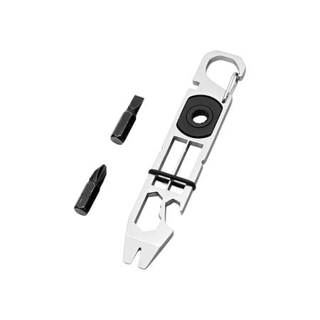 Multitool Alloy Keychain Multifunctional Buckle Keychain Multipurpose Bottle Opener Holder Clip for Camping Hiking