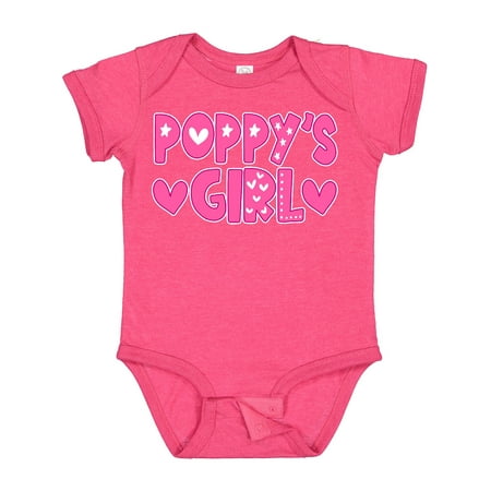 

Inktastic Poppy s Girl Pink with Hearts Gift Baby Girl Bodysuit