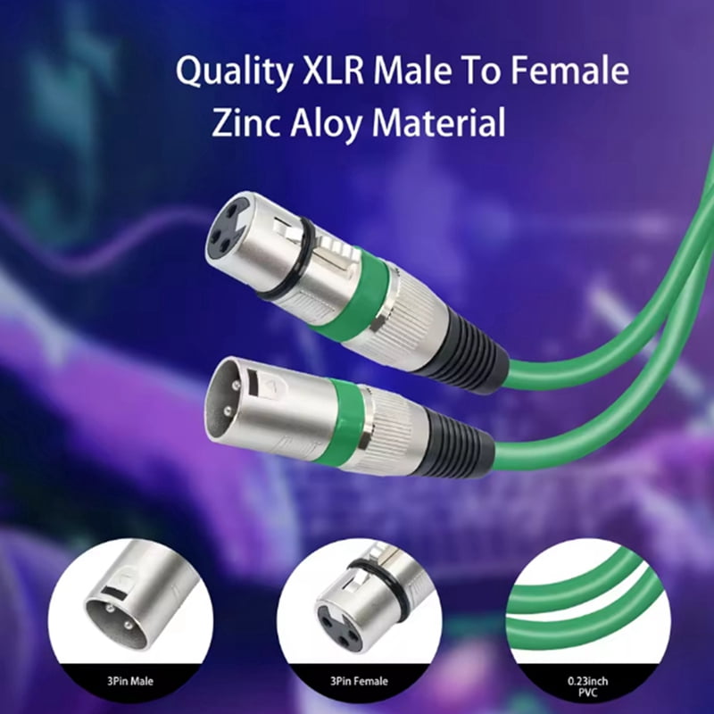 6pcs 1M XLR Cable Stage Light Cable 3Pin XLR Male to Female for Moving Head Light Spotlight Par Light Microphone Mixer
