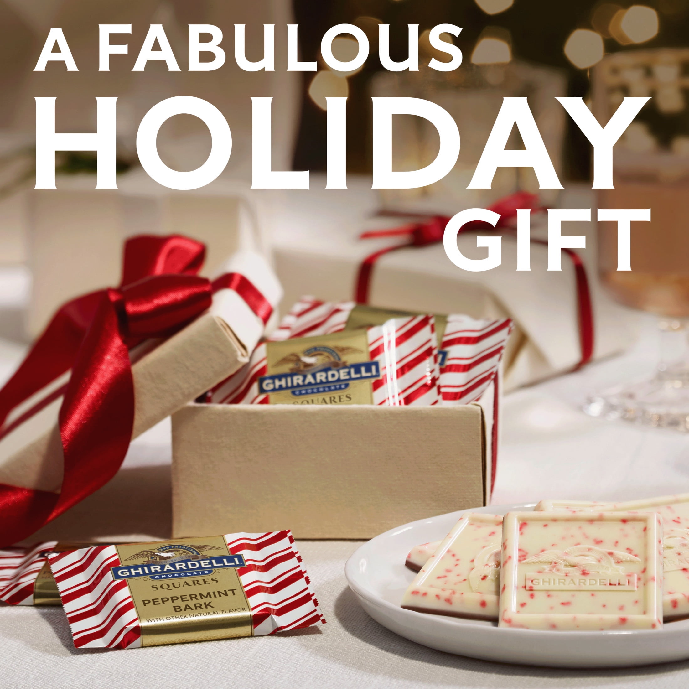(2 pack) GHIRARDELLI Limited Edition Holiday Chocolate Assortment SQUARES, 7.9 oz Bag