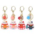 thumbnail image 5 of WASHWEPE 4pcs Small Key Rings DIY Crafts Keyring Zinc Alloy Red Compact Design, 5 of 8