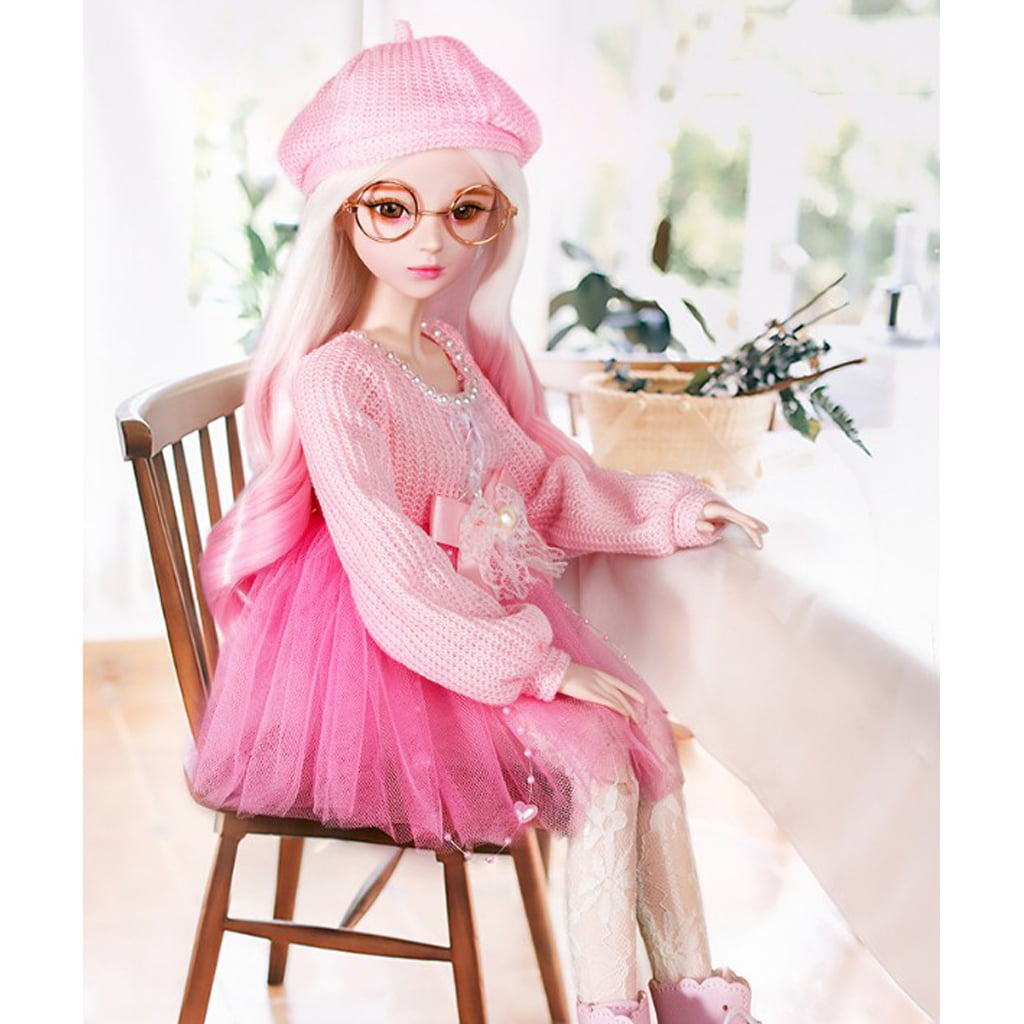Stylish Girl Doll Gauzy Dress with Stockings Black for 1/3 BJD Doll Dress Up 