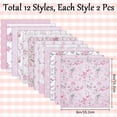 thumbnail image 2 of 24Pcs 12 Styles Scrapbook Paper Pads for DIY Album Scrapbook Background Paper Diary Decoration Square Flower 152x152x0.2mm 2pcs/style, 2 of 6