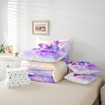 thumbnail image 6 of Manfei Cartoon Butterfly Child 7-Piece Twin Bedding Sets, Purple Bedding Comforter Set, Cute Dreamy Animal Reversible Sheet Sets, Lightweight Room Decor, 6 of 8