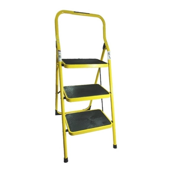 Escalera Personal De Acero 3 Escalon Amarilla Peldaños Envio Peldaños 706606E