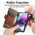 thumbnail image 2 of Case for Motorola Moto Edge S Cover Leather Wallet Folio Case Book Design Flip Magnetic Closure - Brown, 2 of 5