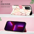 thumbnail image 5 of Case for Samsung Galaxy A03S PU Leather Marble Pattern Kickstand Wallet, 5 of 5