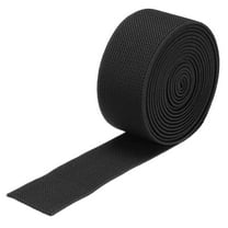 Uxcell Twill Elastic Band Double Side 1 Roll Flat Elastic Ribbon Cord for Sewing Waistband Black 1.2 Inch x 2 Yard