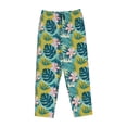 thumbnail image 4 of Goofa Tropical Floral Printed Soft Pajama Pants for Women, Wide Leg Comfy Casual Lounge Yoga Pants-Small, 4 of 9
