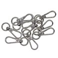 thumbnail image 3 of 10 Pieces Swivel Snap Lobster Clasp Clips Keychain Key Jewelry Making Clasps Lobster Rings DIY Silver, 3 of 9