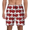 thumbnail image 3 of Uemuo Cute Red Crab Pattern Mens Swim Trunks Quick Dry Board Shorts with Mesh Lining, Stretch Beach Shorts Quick Dry No-Chafing Board Shorts-X-Large, 3 of 9