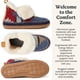 thumbnail image 5 of Dearfoams Moritz - Pantuflas peludas para mujer, para interior/exterior, Azul Marino Multi, 25 cm, 5 of 6