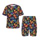 thumbnail image 1 of Balery Colorful Pineapples1 Conjunto de Pijama Infantil de Manga Corta con Estampado – Ropa de Dormir de Algodón Suave-X-Large, 1 of 6