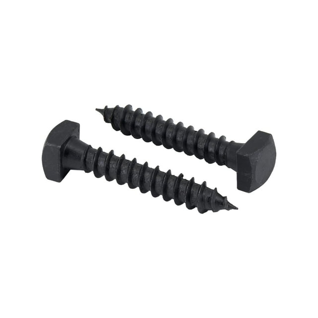 Tornillos De Tracción Cuadrados Rústicos Con Revestimiento Resistente A La Intemperie Ruspert, Pernos De Tracción Exteriores Negros De 1/4 X 1 1/2 Pulgadas (Paquete De 25)