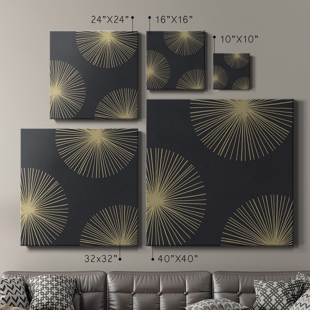 Wexford Home Bursts II-Premium Gallery Wrapped Canvas, 16" x 16" - Ready to Hang