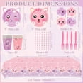 thumbnail image 2 of Cat Birthday Party Supplies Set, Kitten Tableware Includes Plates, Tablecloth, Cups, Forks and Straws for Kids Cat Party Decorations, Serves 20 Guest (A)$$Home Decor, Kitchen, & Other, 2 of 7